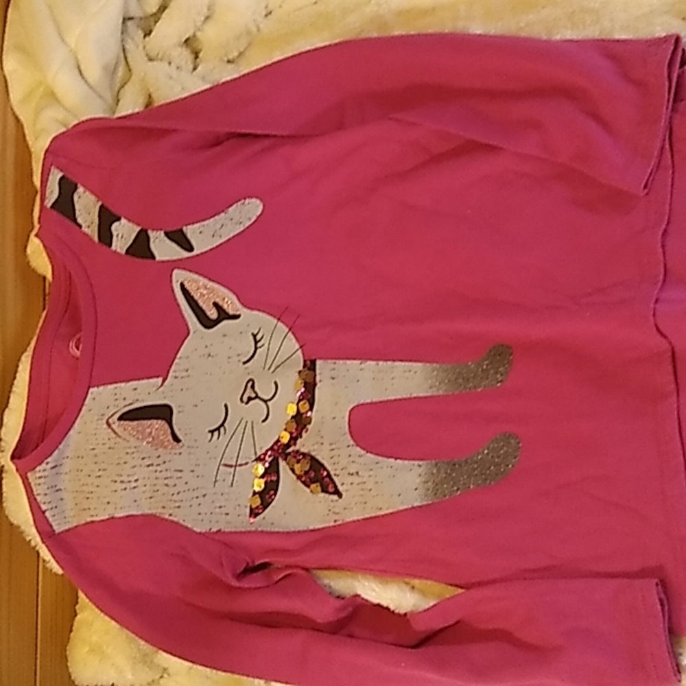 Girls Medium 7/8, 7, 8, bundle wonder Nation, cat jack, 5 tops & hooded sweater - Picture 8 of 9